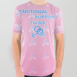 Emotional Support Twink All Over Graphic Tee
