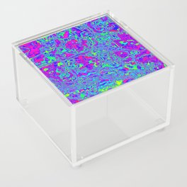 Cool Colors and Pink Psychedelic Design Acrylic Box
