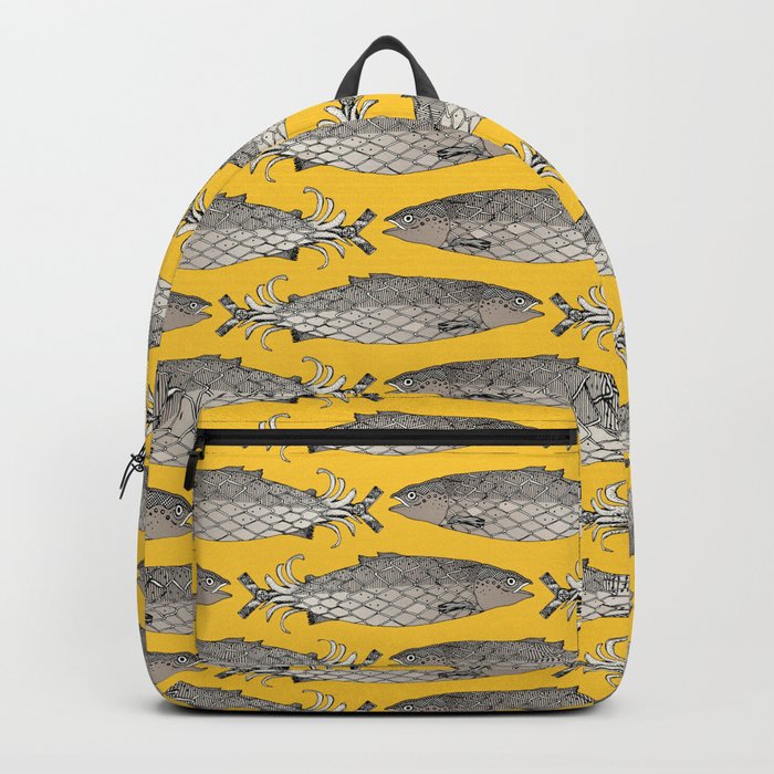 steampunk salmon yellow Backpack