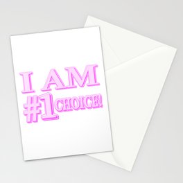 "#1 CHOICE" Cute Expression Design. Buy Now Stationery Card
