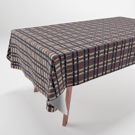 Retro Brown Plaid Pattern Tablecloth
