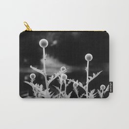Globe thistle in black and white Carry-All Pouch
