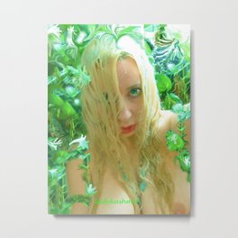 Nude sexy blond wet fairy wood nymph lady kashmir  Metal Print | Painting, Photo, Mixed Media, Digital 