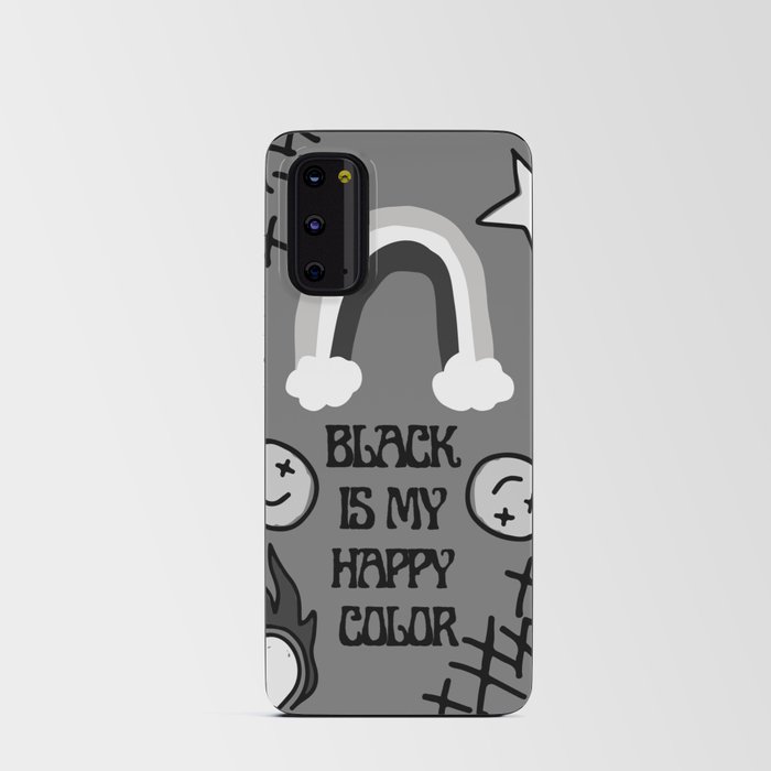 Black Is My Happy Color - Pop punk art Android Card Case