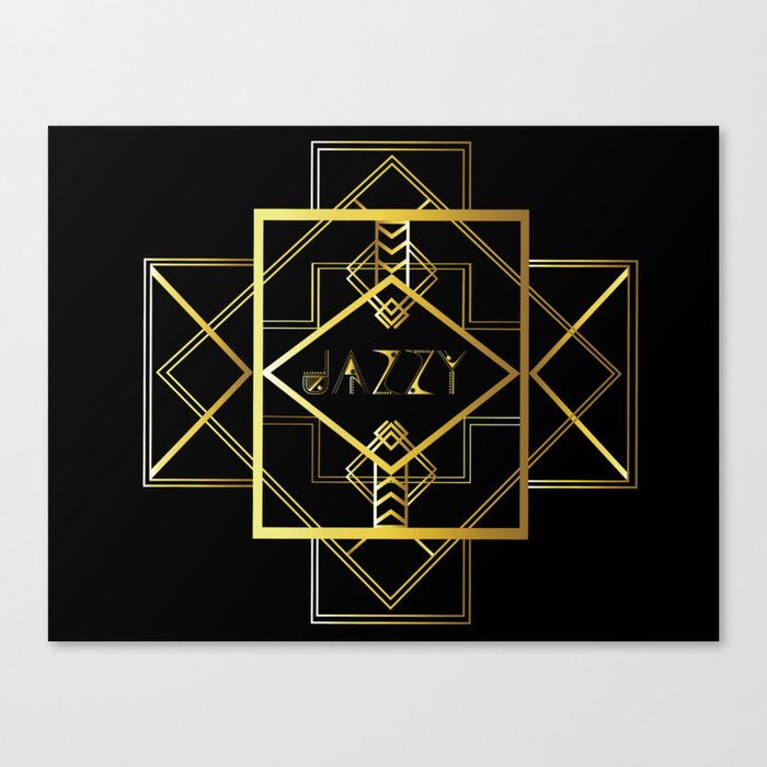 Jazzy Letterform and Pattern Canvas Print