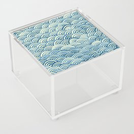 Watercolor Waves - Indigo Acrylic Box