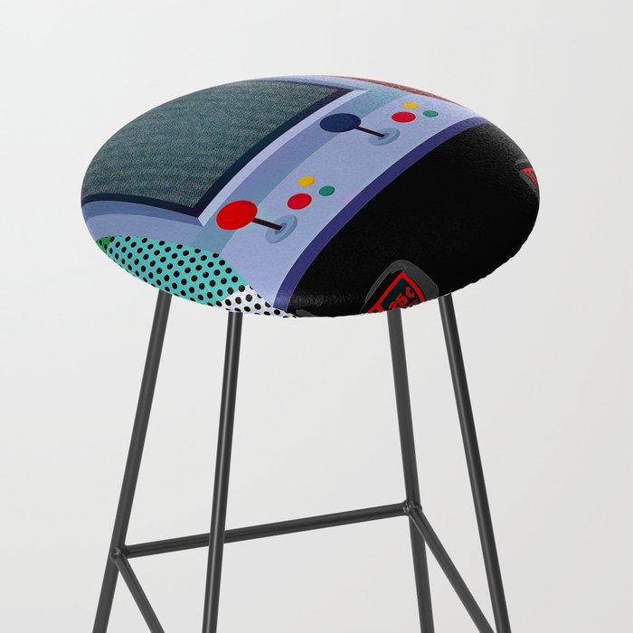 Retro Arcade Joystick Video Game Bar Stool