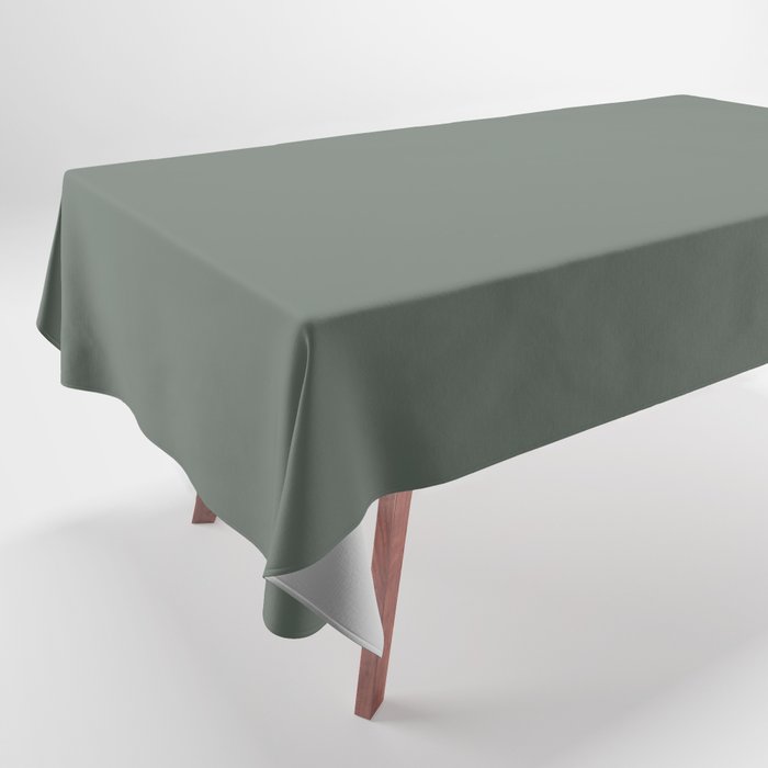 GREEN SMOKE SOLID COLOR. Plain Dusty Green  Tablecloth