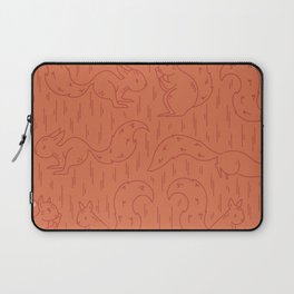 Fun orange squirrel pattern design Laptop Sleeve