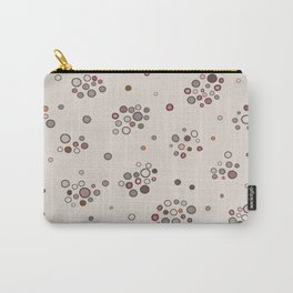 Colorful cloud polka dots pattern, retro colors Carry-All Pouch