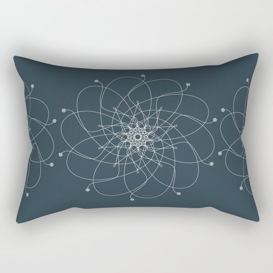 Ornament – Nightblu Blossom Rectangular Pillow