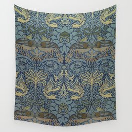 William Morris Blue Green Pattern.  Wall Tapestry