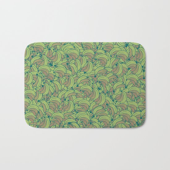 Plenty of Bananas - Green Bath Mat