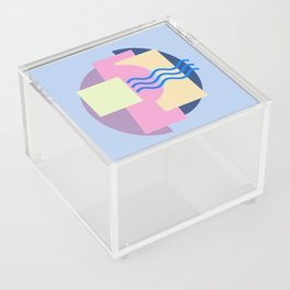 Soap - Light Pastel Colors Modern Abstract Illustration Acrylic Box