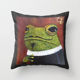 William Frogspeare Throw Pillow