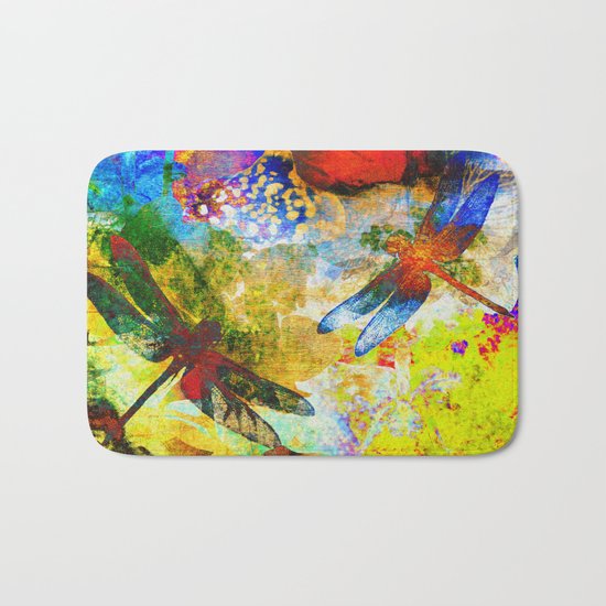 Silk Dragonflies QQ Bath Mat