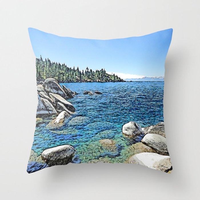 Lake Tahoe Throw Pillow