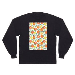 Watercolor Peaches & Lemons Long Sleeve T-shirt