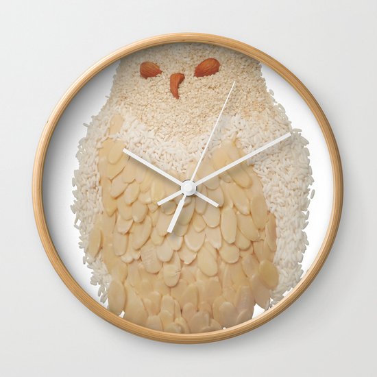 Owl Collage #4 Wall Clock