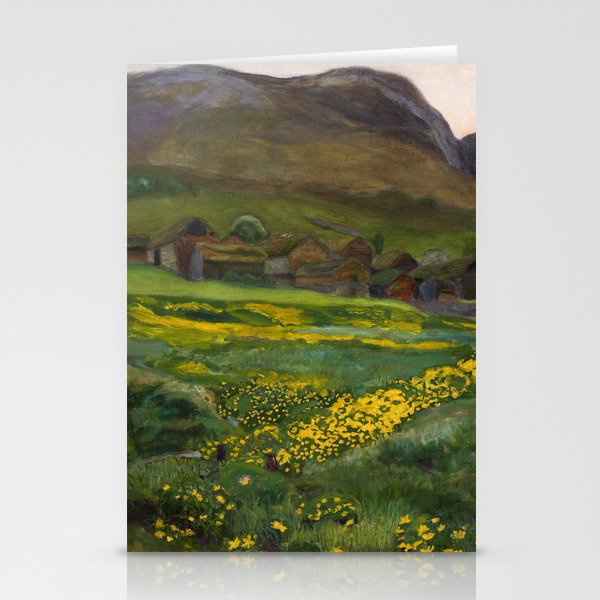 A Night in June and Marigolds, 1902 by Nikolai Astrup Stationery Cards