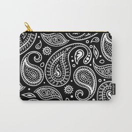 Black Paisley Vibe Carry-All Pouch