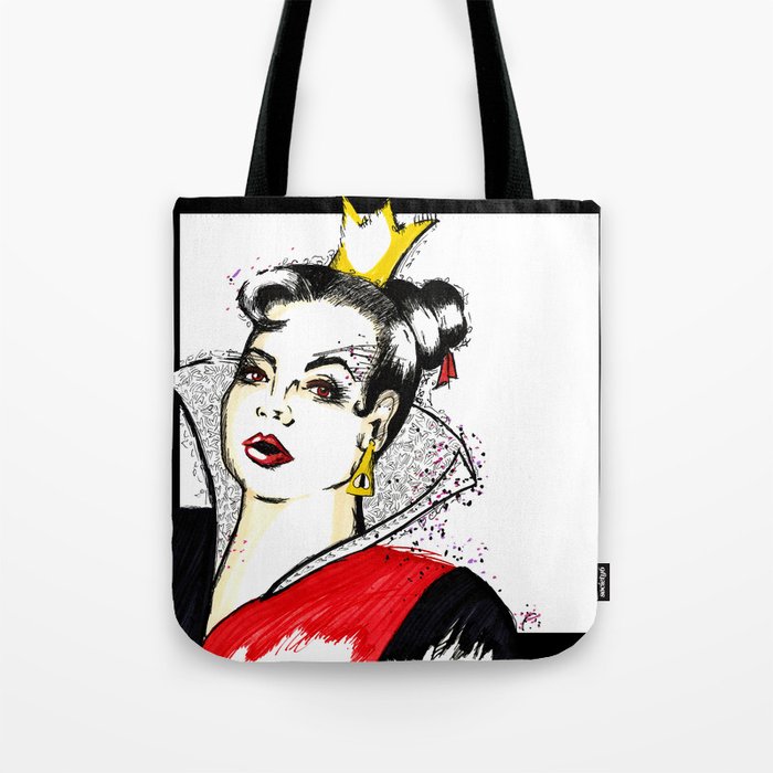 Wonderland Queen Of Hearts Tote Bag By Dalleswilie