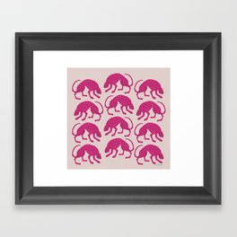 Wild Cats - Pink Framed Art Print