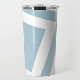 Baby blue squares background Travel Mug