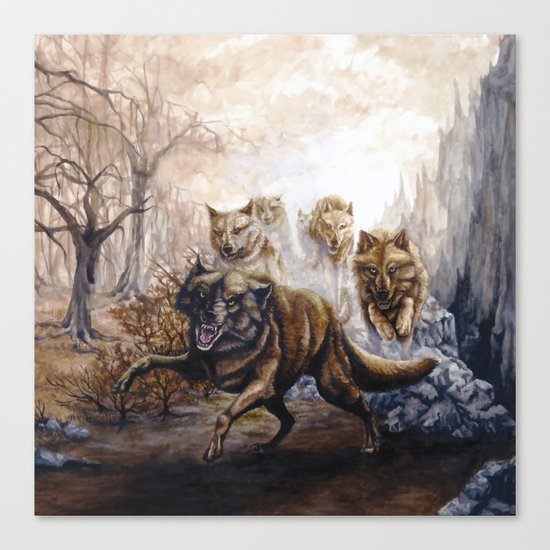 Pack of Wolves Canvas Print