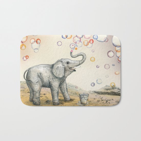 Elephant Bubble Dream Bath Mat