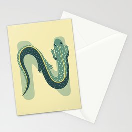 N for Newt Stationery Cards