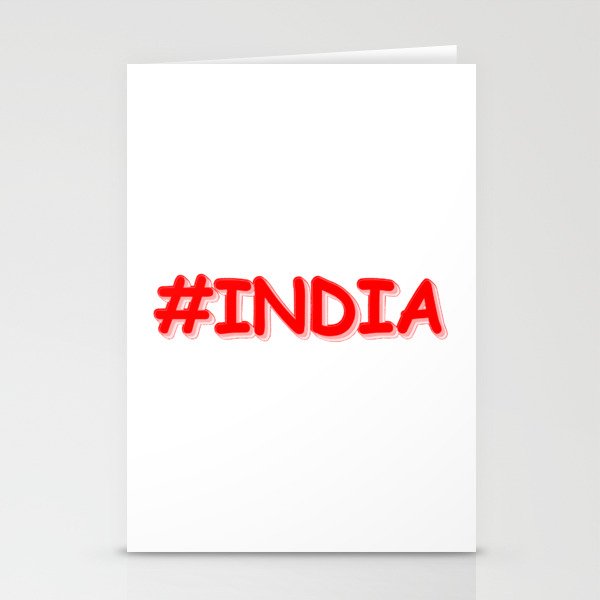 "#India" Cute Design. Buy Now Stationery Cards