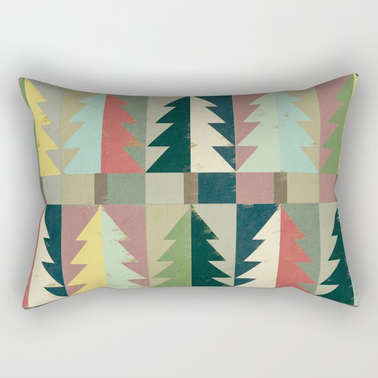 Christmas Trees Rectangular Pillow