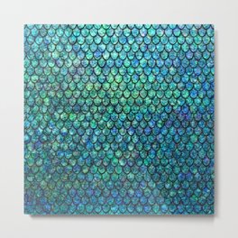 Mermaid Scales Metal Print | Magical, Graphicdesign, Animal, Pattern, Dragon, Texture, Abstract, Children, Fantasy, Glitter 