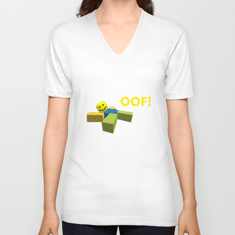 Roblox Oof Supine Happy Unisex V Neck T Shirt By Chocotereliye Shefinds - roblox oof shirt