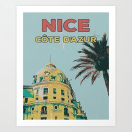 Nice Promenade des Anglais Iconic View Art Print