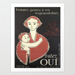 alt femmes pensez a vos responsabilites Art Print | Manifesto, Affiche, Digital, A, Placard, Le, Ancienne, Decor, Vos, Feminin 