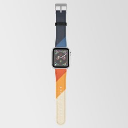Colorful Classic Retro 70s Vintage Style Stripes - Padona Apple Watch Band