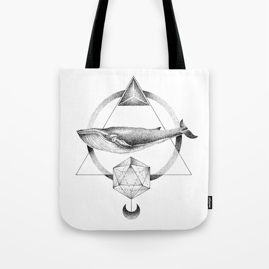 GEOMETRIC WHALE Tote Bag