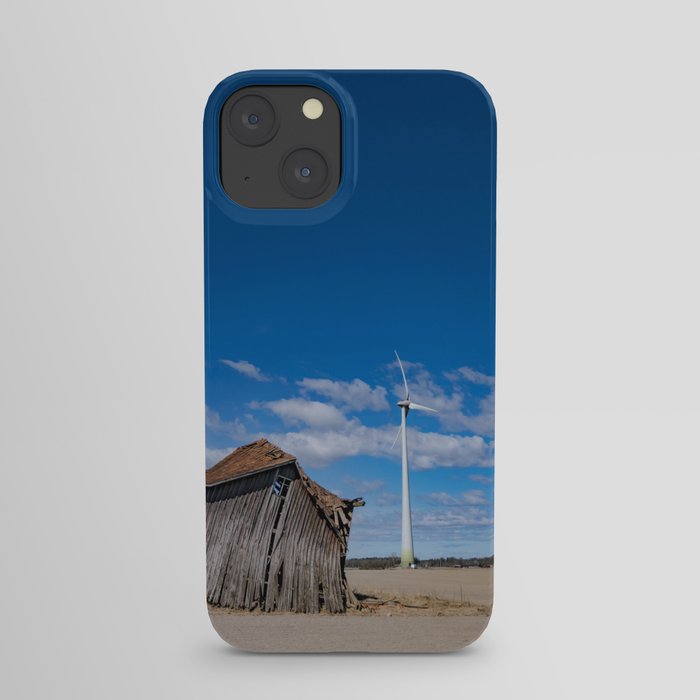 Windmill and barn, New and old iPhone Case
