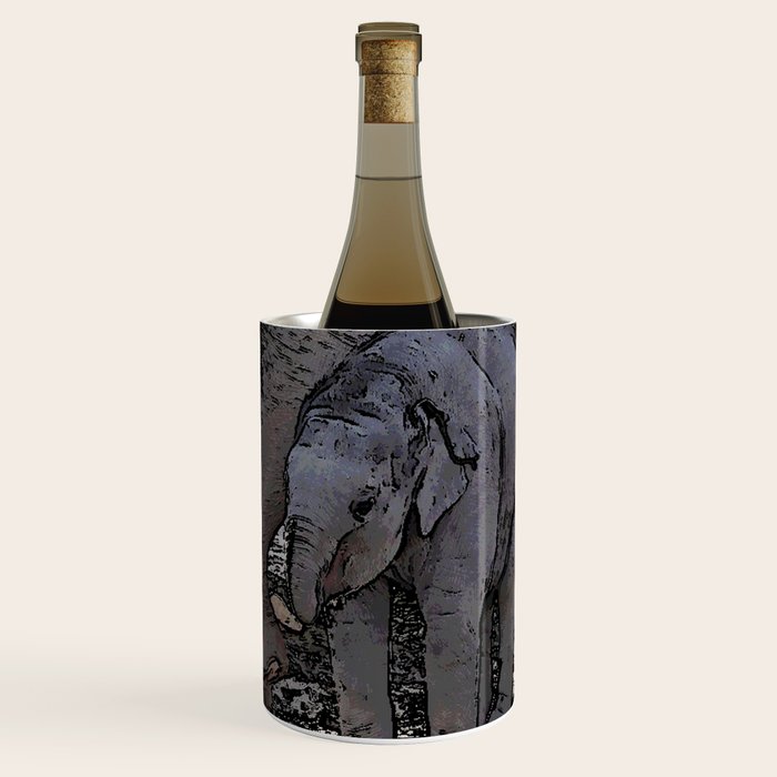 Toony Baby Elephant Wine Chiller by MehrFarbeimLeben Society6