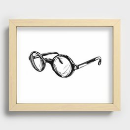 Circle Glasses Recessed Framed Print