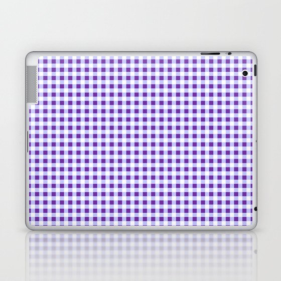 Periwinkle Collection - with Purple Check Pattern Laptop & iPad Skin