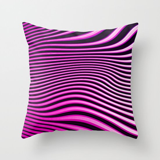 Stripes in Pink Throw Pillow