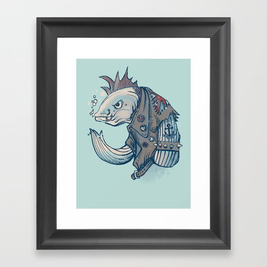 Punk Fish Framed Art Print