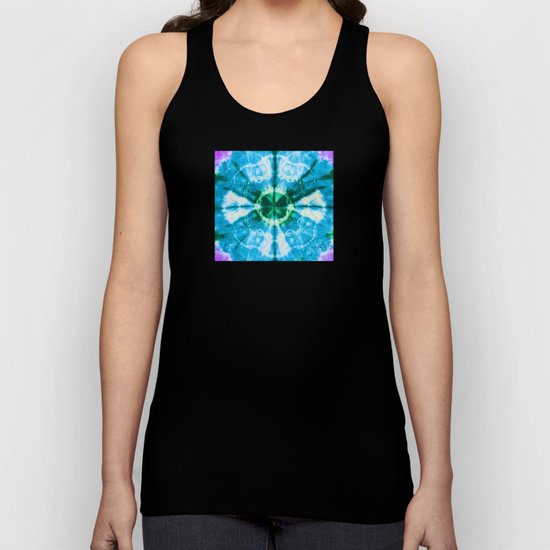 Boho Blue Bloom Unisex Tank Top