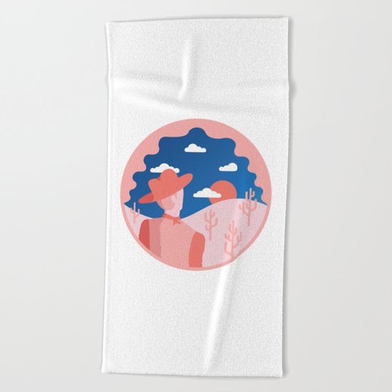 Whatcha looking for cowboy Beach Towel