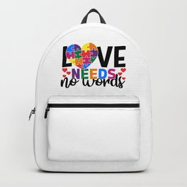 Love Needs No Words Autism Backpack