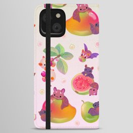  Fruit and bat - pastel iPhone Wallet Case