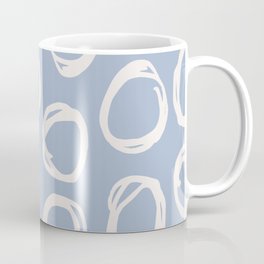 Hand Drawn Abstract Circles - Pigeon Blue Coffee Mug